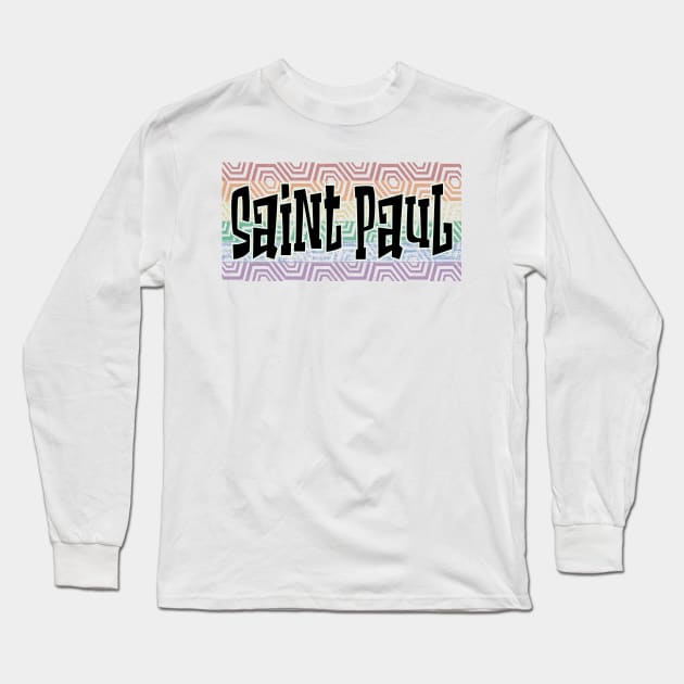 LGBTQ PRIDE USA SAINT PAUL Long Sleeve T-Shirt by Zodiac BeMac